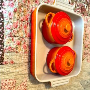 Le Creuset Flame Mini Cocotte Duo